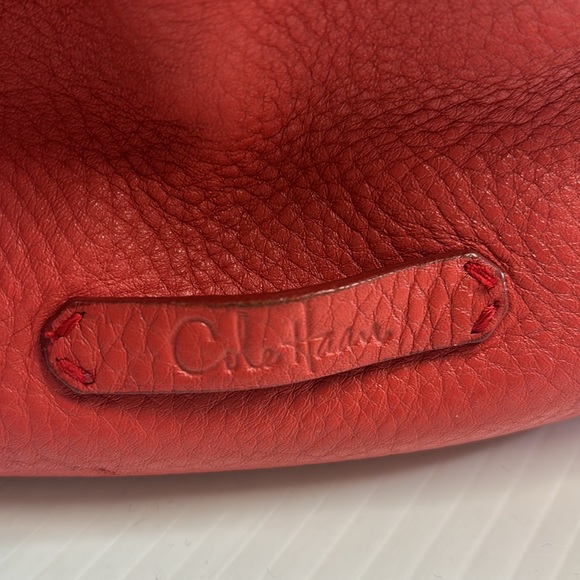 Cole Haan Women’s Genuine Leather Satchel in Coral Red - Picture 8 of 16